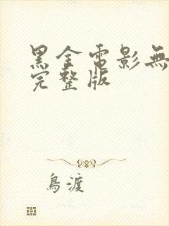 黑金电影无删减完整版