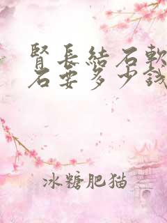 肾长结石软镜碎石要多少钱