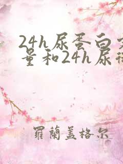 24h尿蛋白定量和24h尿微量白蛋白