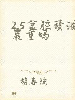 2.5盆腔积液严重吗