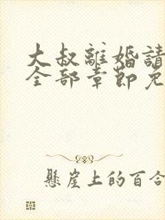 大叔离婚请签字全部章节免费看