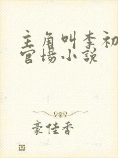 主角叫李初年的官场小说