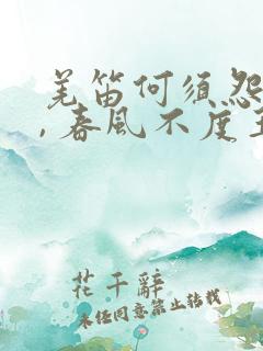 羌笛何须怨杨柳, 春风不度玉门关