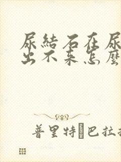 尿结石在尿道口出不来怎么办