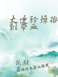 大便干燥排便困难带血