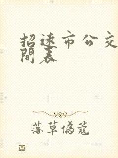 招远市公交车时间表