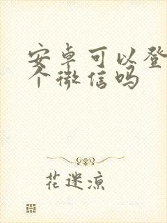 安卓可以登陆两个微信吗