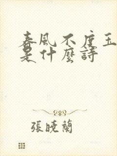 春风不度玉门关是什么诗