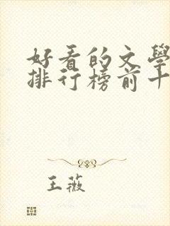 好看的文学小说排行榜前十名