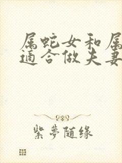 属蛇女和属兔男适合做夫妻吗