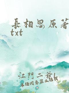 长相思原著小说txt