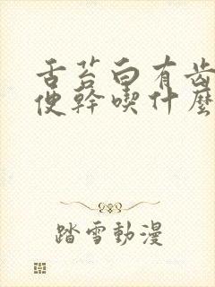 舌苔白有齿痕大便干吃什么药