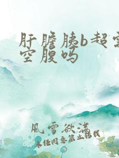 肝胆胰b超需要空腹吗