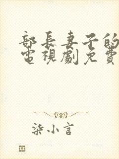 部长妻子的秘密电视剧免费观看