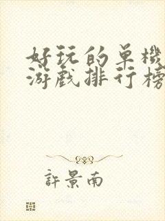 好玩的单机手机游戏排行榜前十名