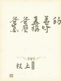 爸爸表弟的老婆怎么称呼