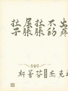 拉屎拉不出来肚子胀胀的疼