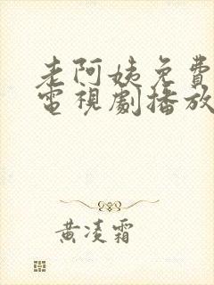 老阿姨免费高清电视剧播放