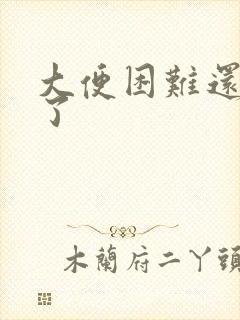 大便困难还出血了