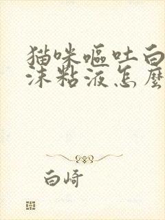 猫咪呕吐白色泡沫粘液怎么回事