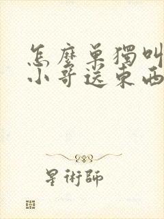 怎么单独叫外卖小哥送东西