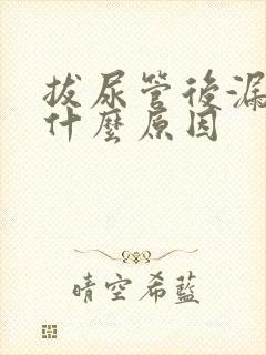 拔尿管后漏尿是什么原因