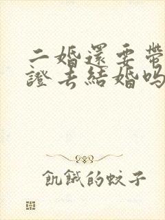 二婚还要带离婚证去结婚吗