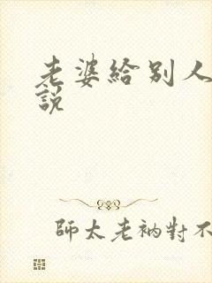 老婆给别人搞小说