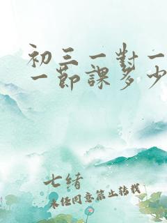 初三一对一补课一节课多少钱