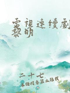 电视连续剧杀出黎明