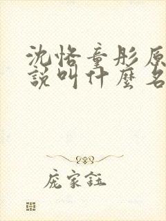 沈恪童彤原著小说叫什么名字