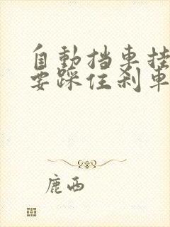 自动挡车挂挡需要踩住刹车吗