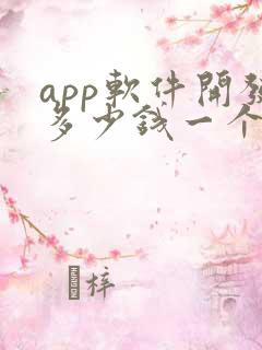 app软件开发多少钱一个月