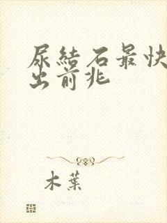 尿结石最快的排出前兆