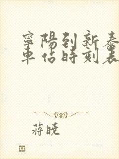 宁阳到新泰的汽车站时刻表