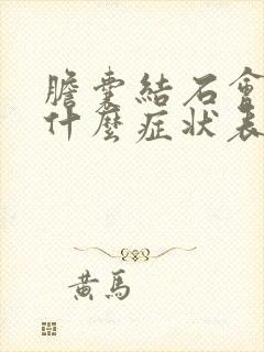 胆囊结石会引起什么症状表现