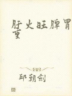 肝火旺脾胃湿气重