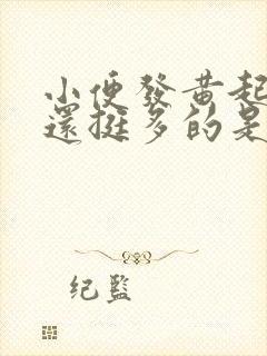 小便发黄起泡沫还挺多的是怎么回事啊?