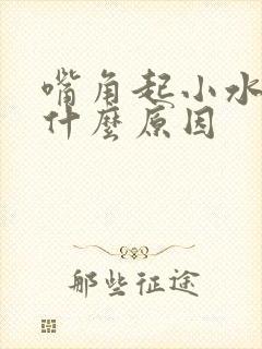 嘴角起小水泡是什么原因