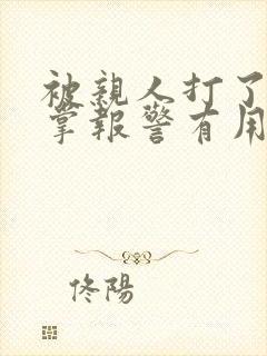 被亲人打了一巴掌报警有用吗