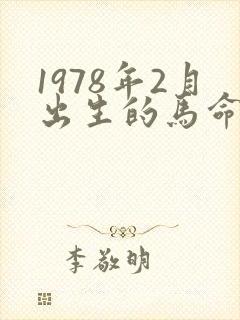 1978年2月出生的马命运