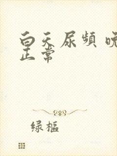 白天尿频 晚上正常