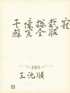 千亿总裁宠妻上瘾完全版