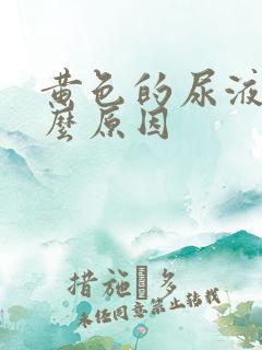 黄色的尿液是什么原因