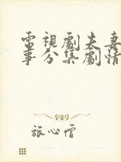 电视剧夫妻那些事分集剧情介绍