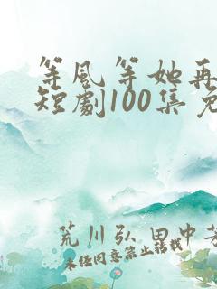 等风等她再回头短剧100集免费观看