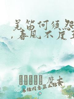 羌笛何须怨杨柳, 春风不度玉门关.