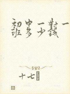 初中一对一补习班多少钱