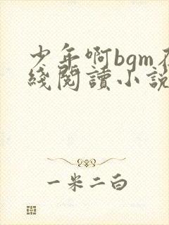 少年啊bgm在线阅读小说