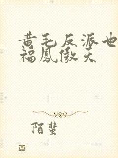 黄毛反派也想幸福凤傲天